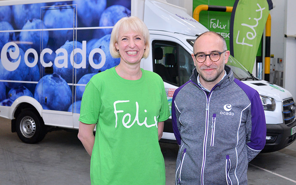 Ocado donates £500,000 to food charity Felix Project for new electric vans